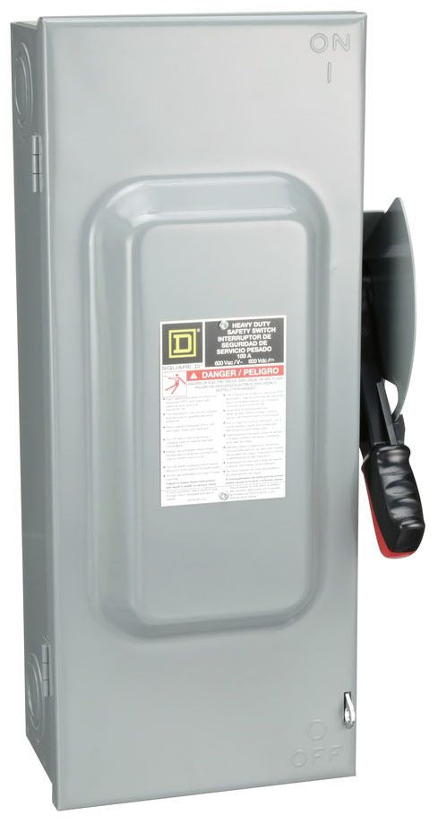 Square D HU363 - Non-Fusible Disconnect Switch 600V/100A (3-Pole 200kA AIC)
