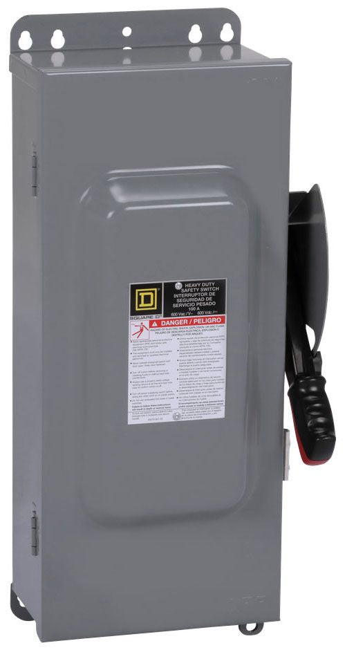 Square D HU363AWK - Non-Fusible Disconnect Switch 600V 100A (3-Pole 200kA AIC)