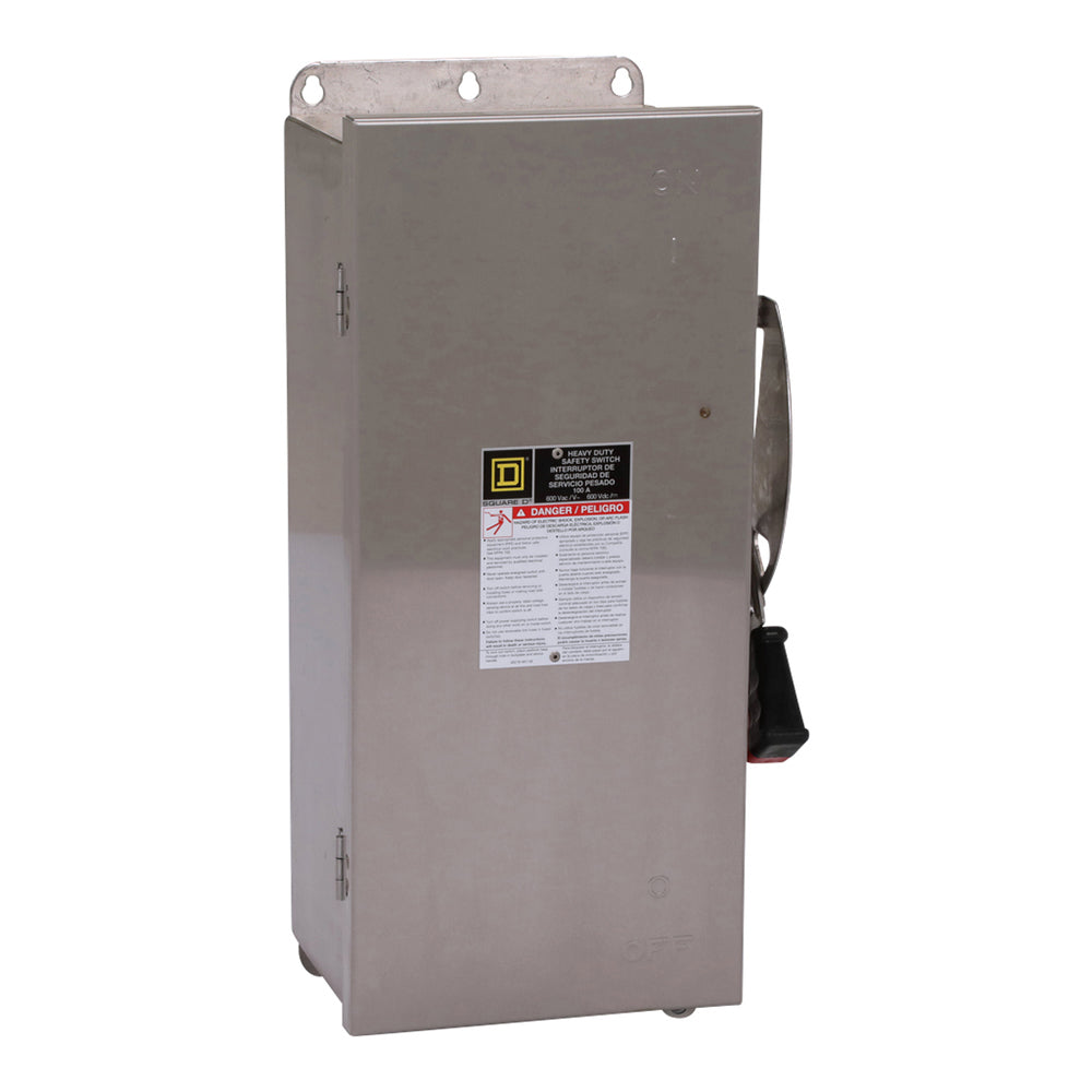 Square D HU363DSEI - Industrial Disconnect Switch 600V AC/100A (3-Pole Configuration)