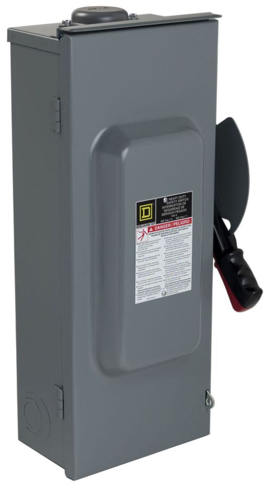 Square D HU363N - Non-Fusible Disconnect Switch 600V 3P 100A (UL-Listed, NEMA 1)