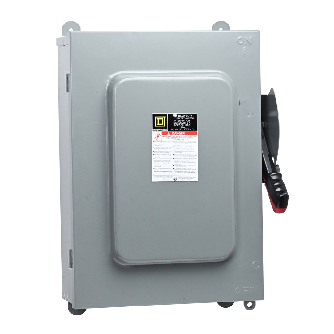 Square D HU461AWK - Industrial Disconnect Switch 600V AC/DC 3A (NEMA 12 Rated)