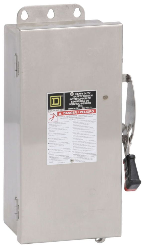 Square D HU461DS - Non-Fusible Disconnect Switch 30A@600V (200kA AIC, 4-Pole)