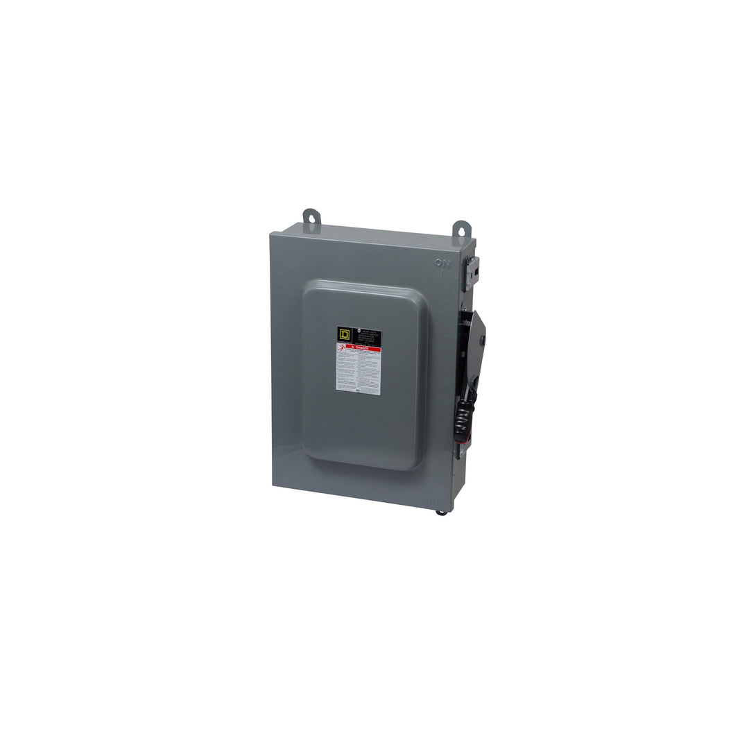 Square D HU461 - Non-Fusible Disconnect Switch 600V AC/DC 30A 4-Pole (200kA AIC)