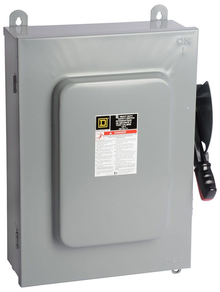 Square D HU663AWK - Non-Fusible Disconnect Switch 600V AC 100A (NEMA 12, 200kA AIC)