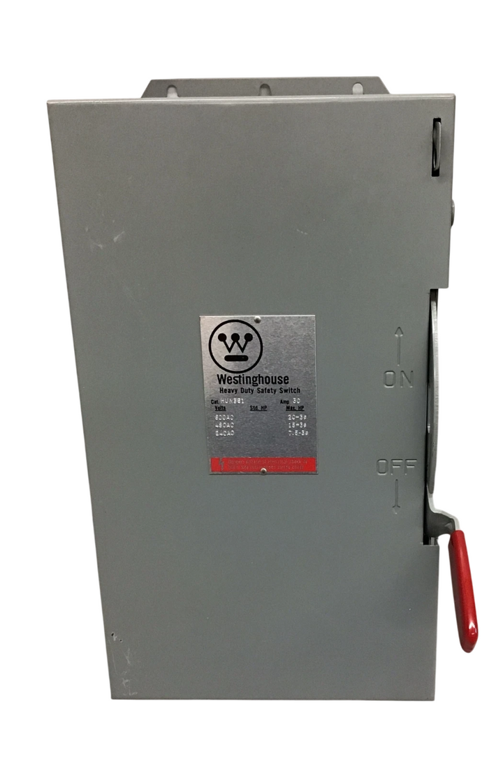 Westinghouse HUN361 - Safety Disconnect Switch 600V 30A (3-Pole, 200kA AIC)