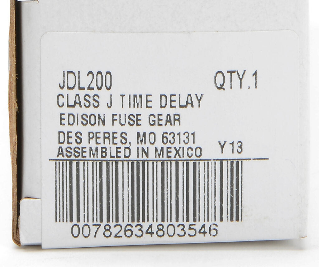 Edison Fuses JDL200 - Class J Fuse 200A 600V (200kA AIC)