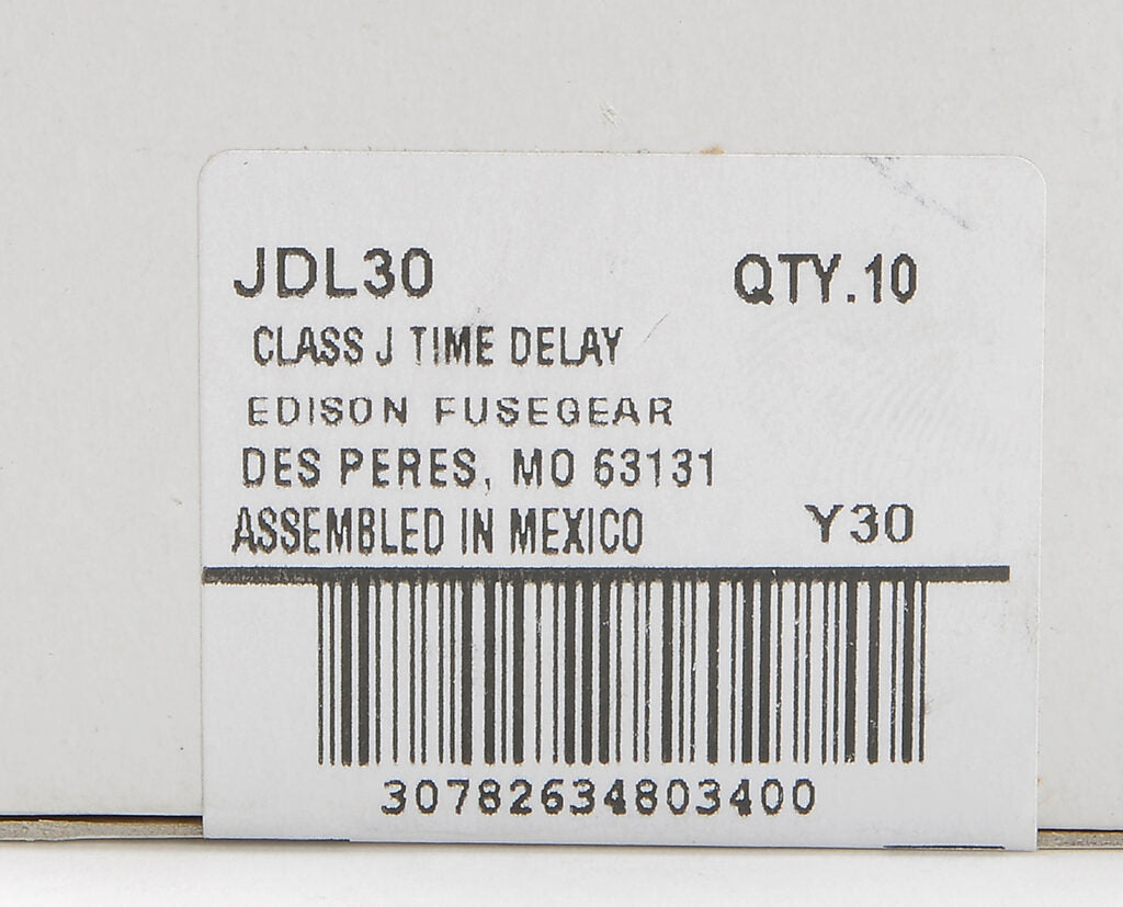 Edison Fuses JDL30 - Class J Fuse 30A 600V (300kA AIC)