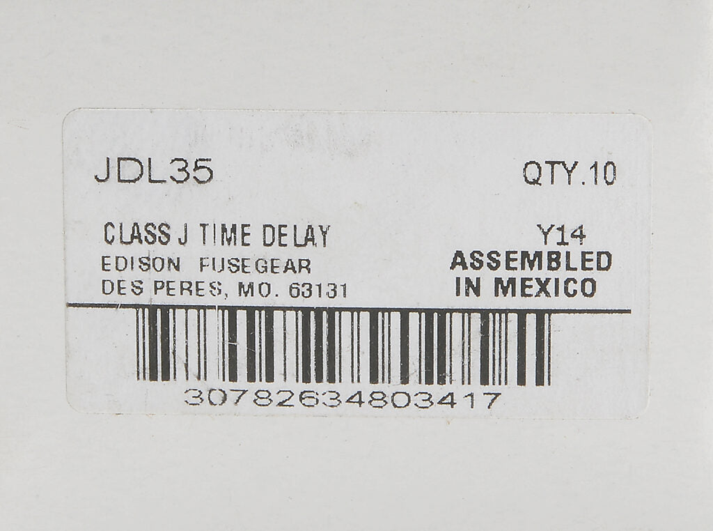 Edison Fuses JDL35 - JDL Fuse 35A (300kA@600V AC Interrupt Rating)