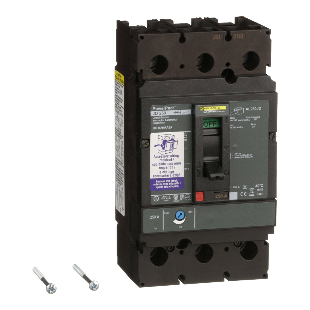 Square D JDL36250AASA - Powerpact Molded Case 250A 600V