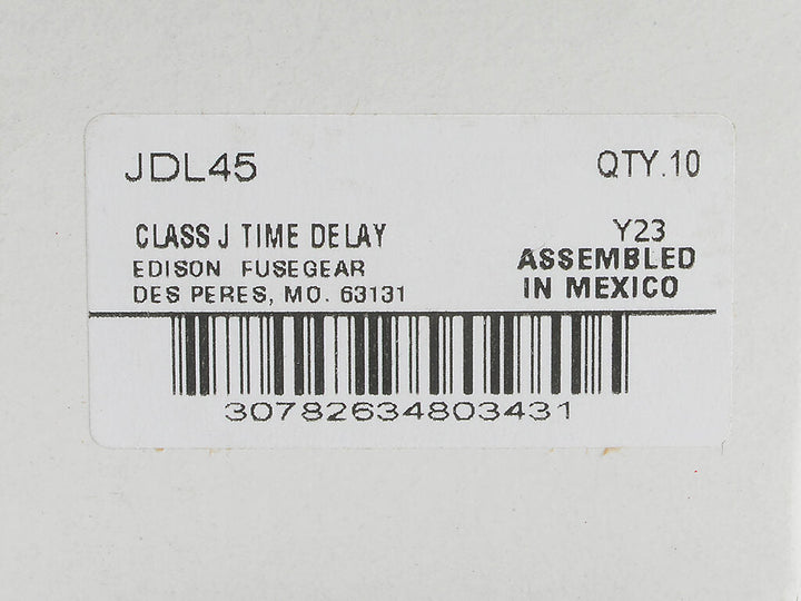 Edison Fuses JDL45 - Class J Fuse 45A 600V (300kA AIC)
