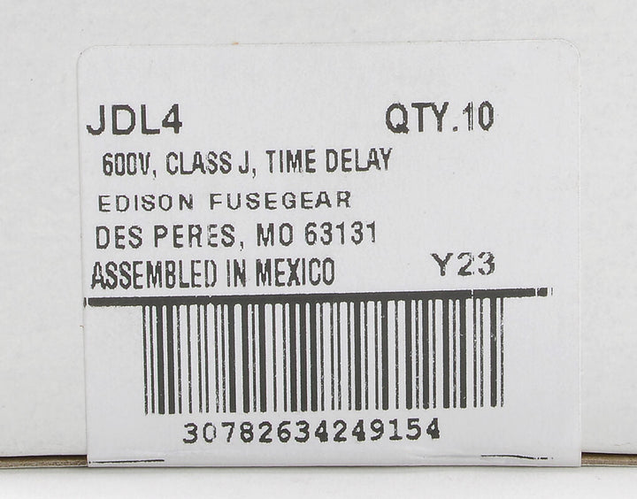 Edison Fuses JDL4 - Class J Fuse 4A 600V (300kA AIC)