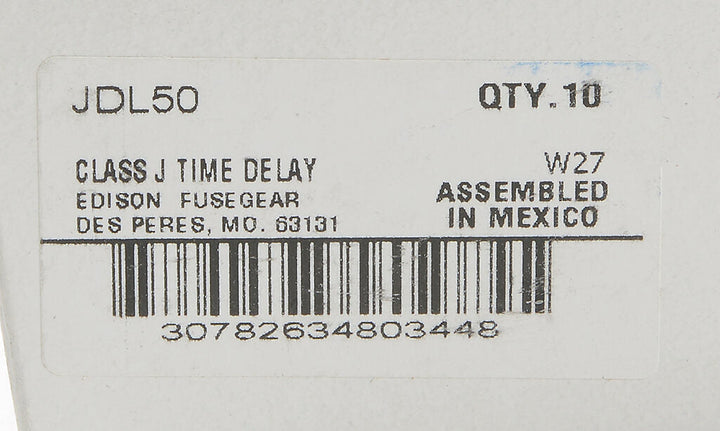 Edison Fuses JDL50 - JDL Class Fuse 50A@600V (300kA AIC)
