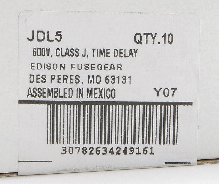 JDL5 Edison Fuses  Low Voltage Fuse
 600V  5A Fuse - Essential Electric Supply