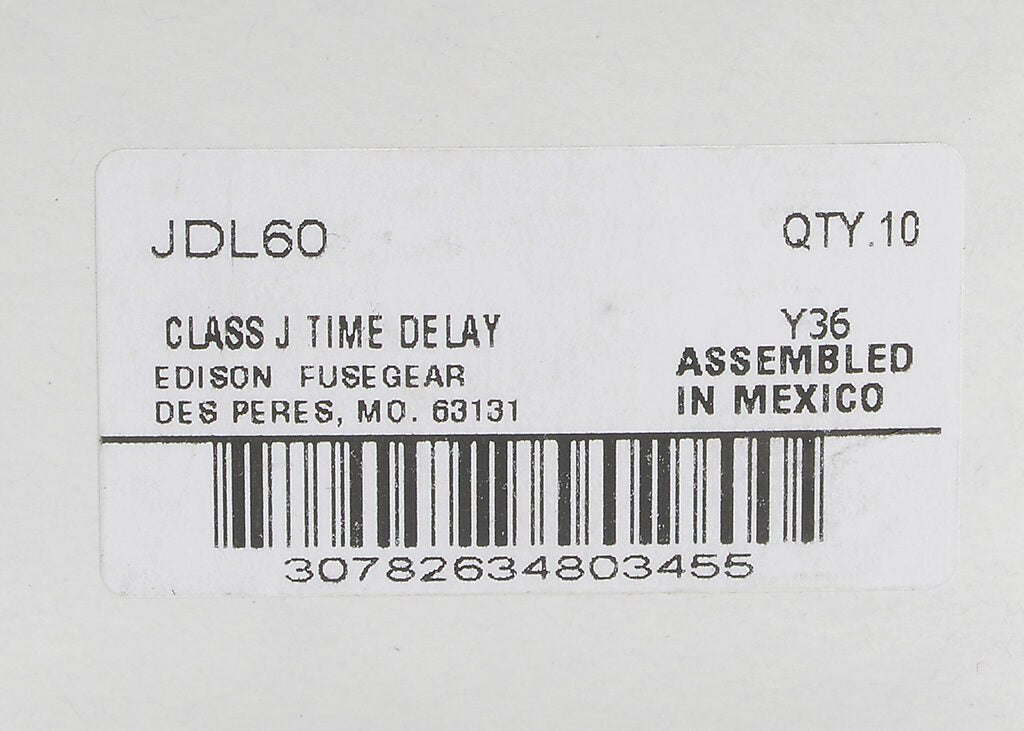 Edison Fuses JDL60 - Class J Time-Delay Fuse 60A@600V (300kA AIC)