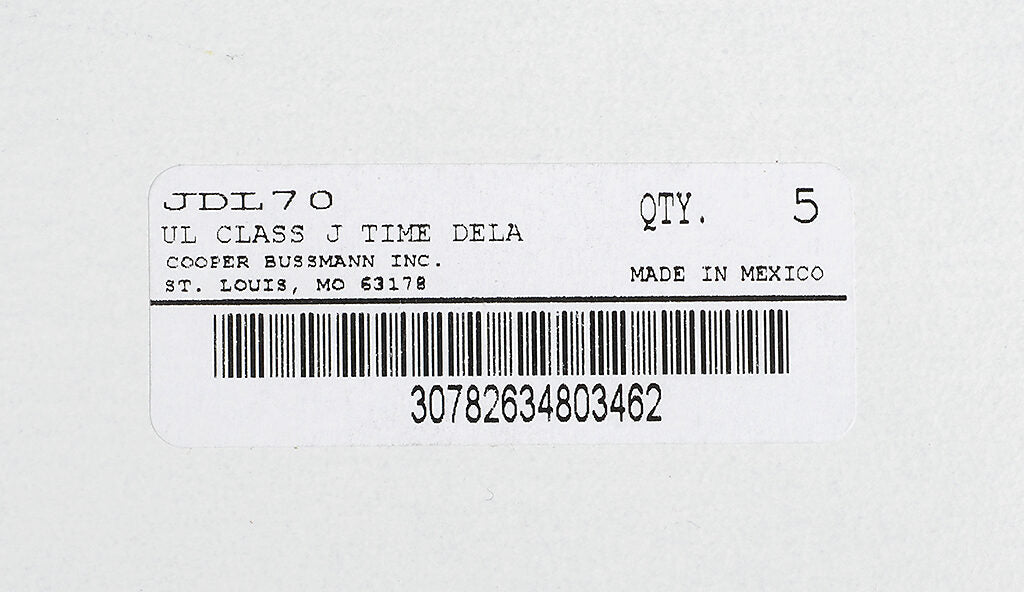 Edison Fuses JDL70 - Class J Fuse 70A 600V (300kA AIC)