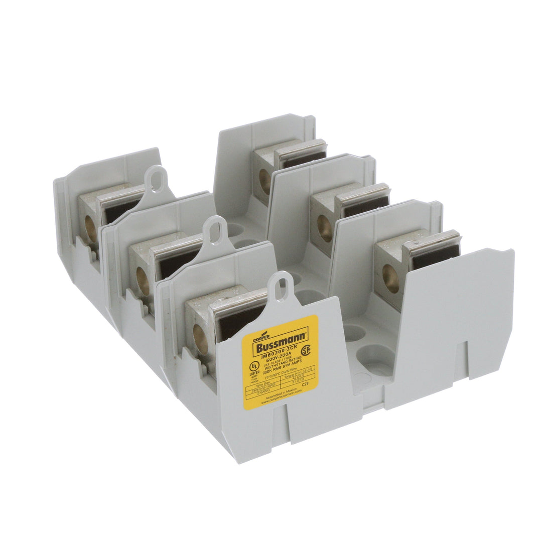 Bussmannn JM60200-3CR - Fuse Block 200A Current Rating (600V AC, CSA/UL Certified)