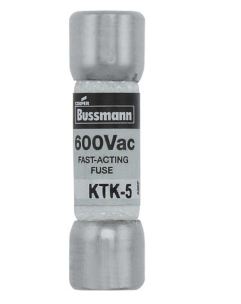 Bussmann KTK5 - Fast-Acting Fuse 600V 5A (Glass Tube)