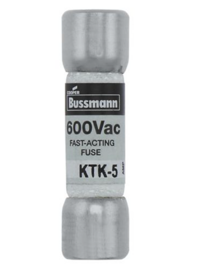 Bussmann KTK5 - Fast-Acting Fuse 600V 5A (Glass Tube)
