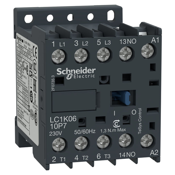Schneider Electric LC1K0610P7 - Contactor 15A 600V 3-Pole