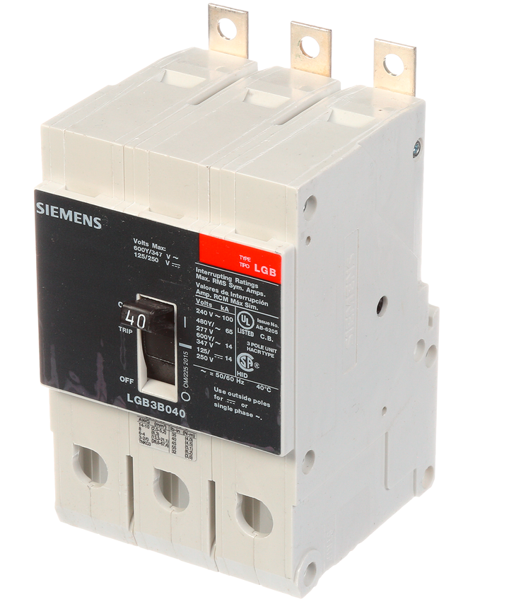 Siemens LGB3B040 - Molded Case 40A 600V 3-Phase Breaker