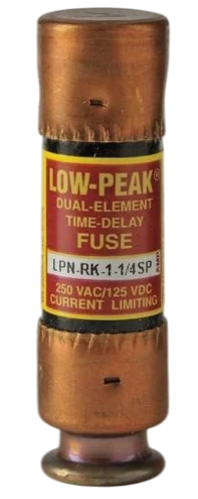 Bussmann LPN-RK-1-1/4SP - Low-Peak Time-Delay Fuse 1A 250V (300kA AIC)