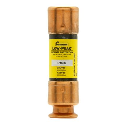 Bussmann LPN-RK-2-1/2SP - Low-Peak Fuse 2A 250V (300kA AIC, RK1 Class)