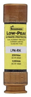 Cooper Bussmann LPNRK60SP - Low-Peak Time-Delay Fuse 60A (300kA@250V Interrupt Rating)
