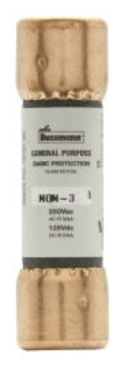 Cooper Bussmann NON-3 Low Voltage NON Series 250V 3A Fuse - Essential Electric Supply