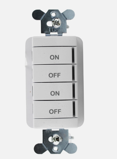 Acuity Controls NPODM-2P-WH - Two-Pole Switch TFJ Frame Compatible (Industrial Grade)