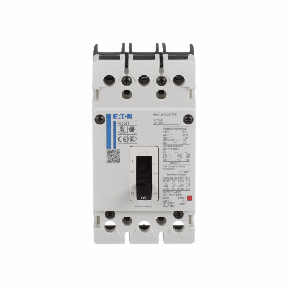 Eaton PDG13M0040TFFJ - 3-Pole Molded Case Breaker 40A 600V
