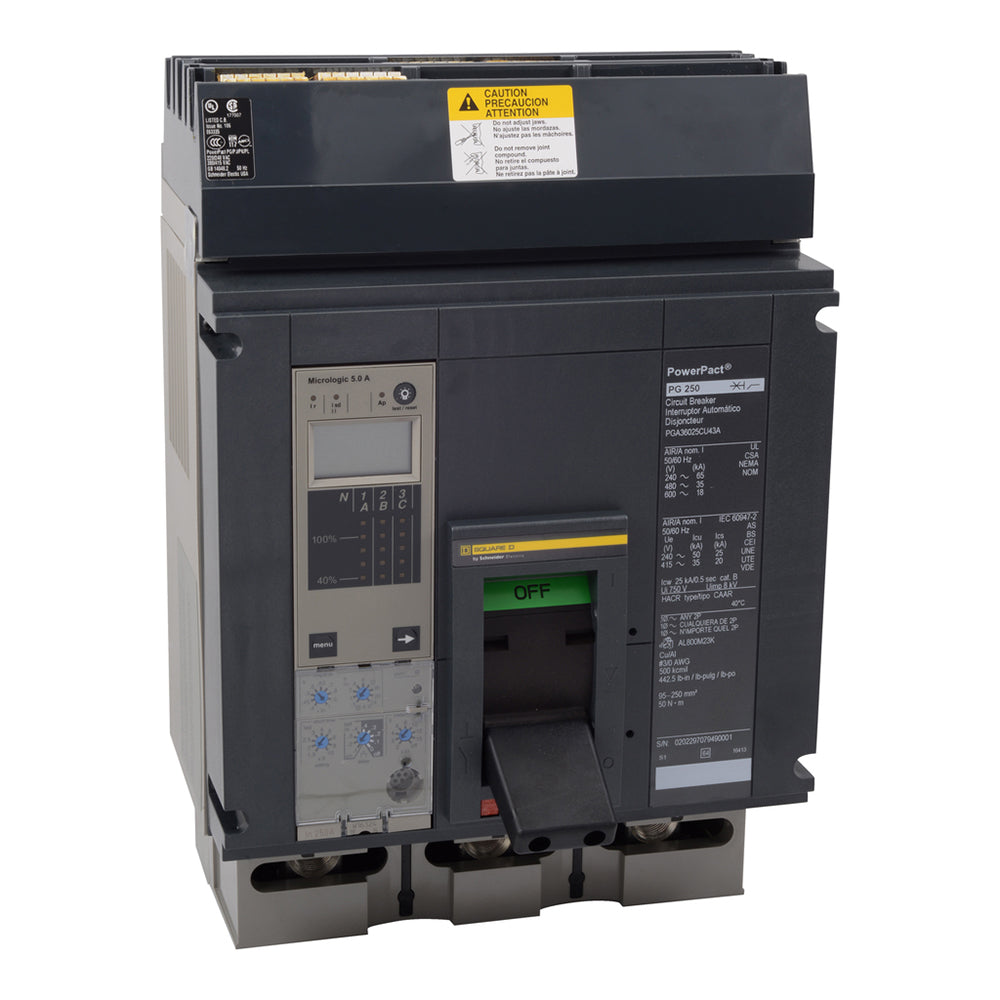 Schneider Electric PGA36080CU31A - Molded Case 800A 600V 3-Pole