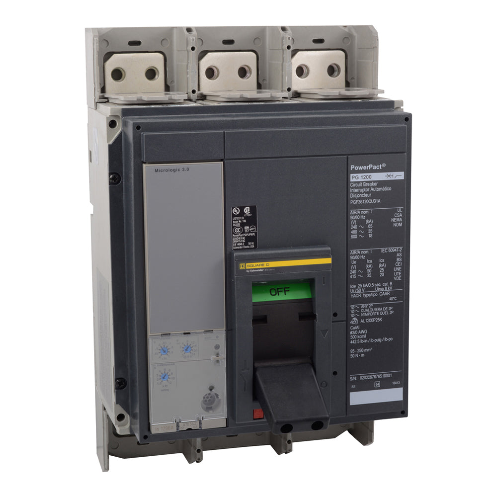 Square D PGF36100U31A - Molded Case Circuit Breaker 1000A 600V (3-Pole Solid State)
