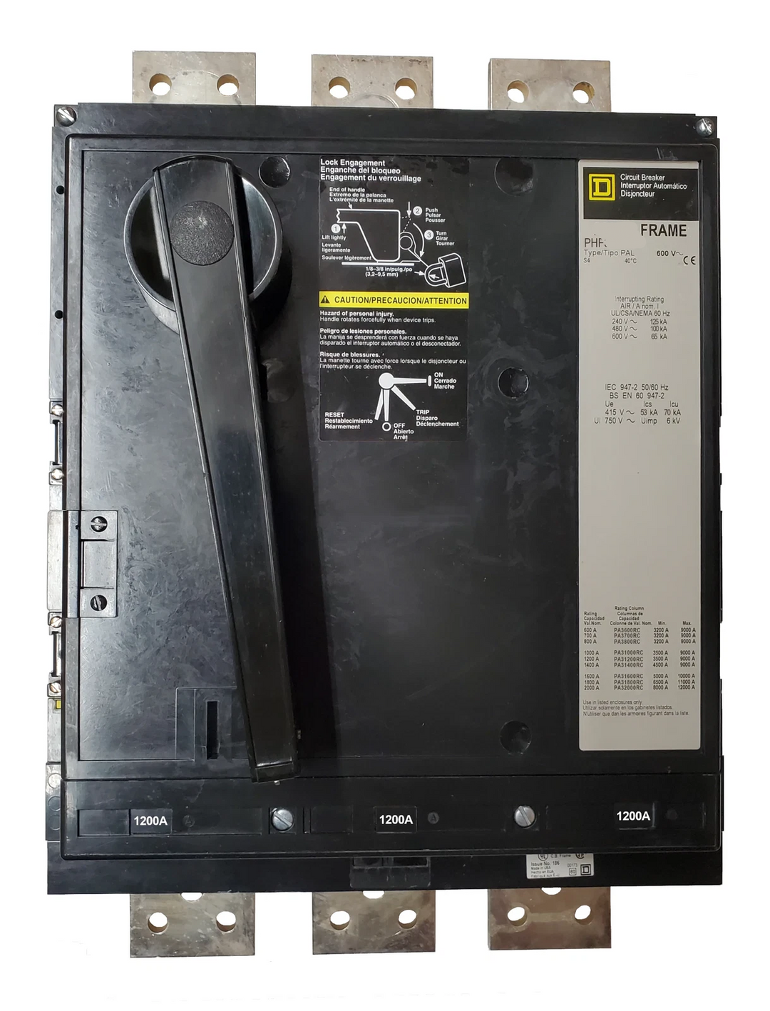 Square D PHF2036G - Molded Case 2000A 600V 3-Pole