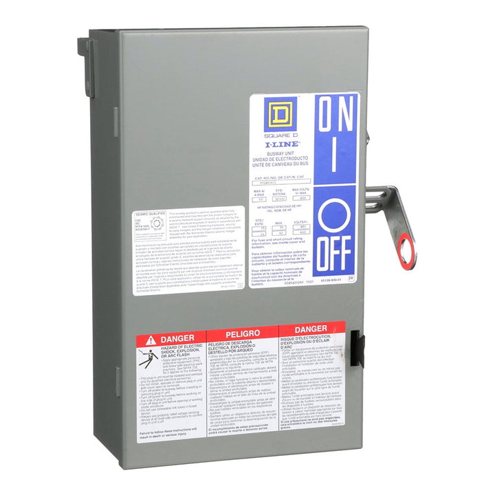 Square D PQ4606G - Fusible Bus Plug 60A 480V (200kA AIC)