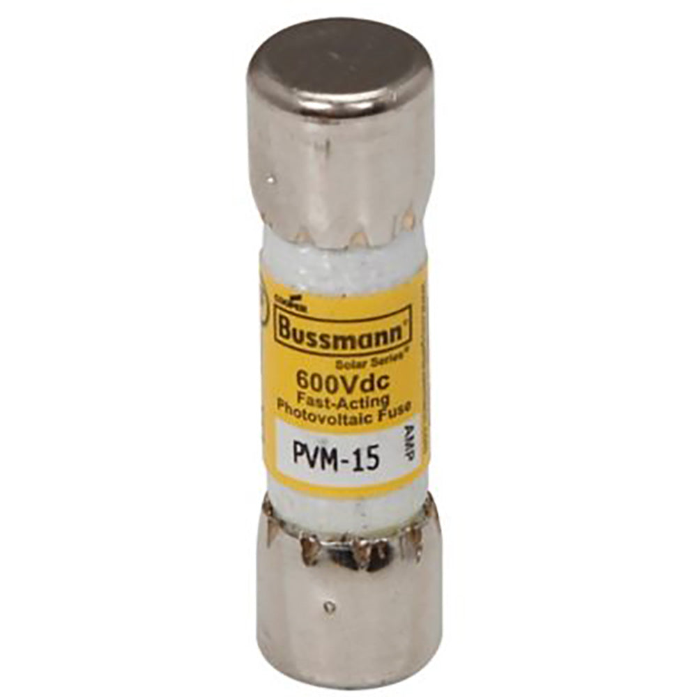 Bussmann PVM-15 - Fast-Acting Fuse 15A 600V (50kA AIC @600VDC)