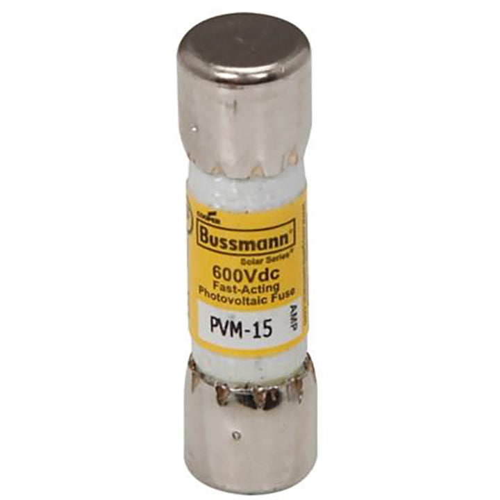 Bussmann PVM-15 - Fast-Acting Fuse 15A 600V (50kA AIC @600VDC)