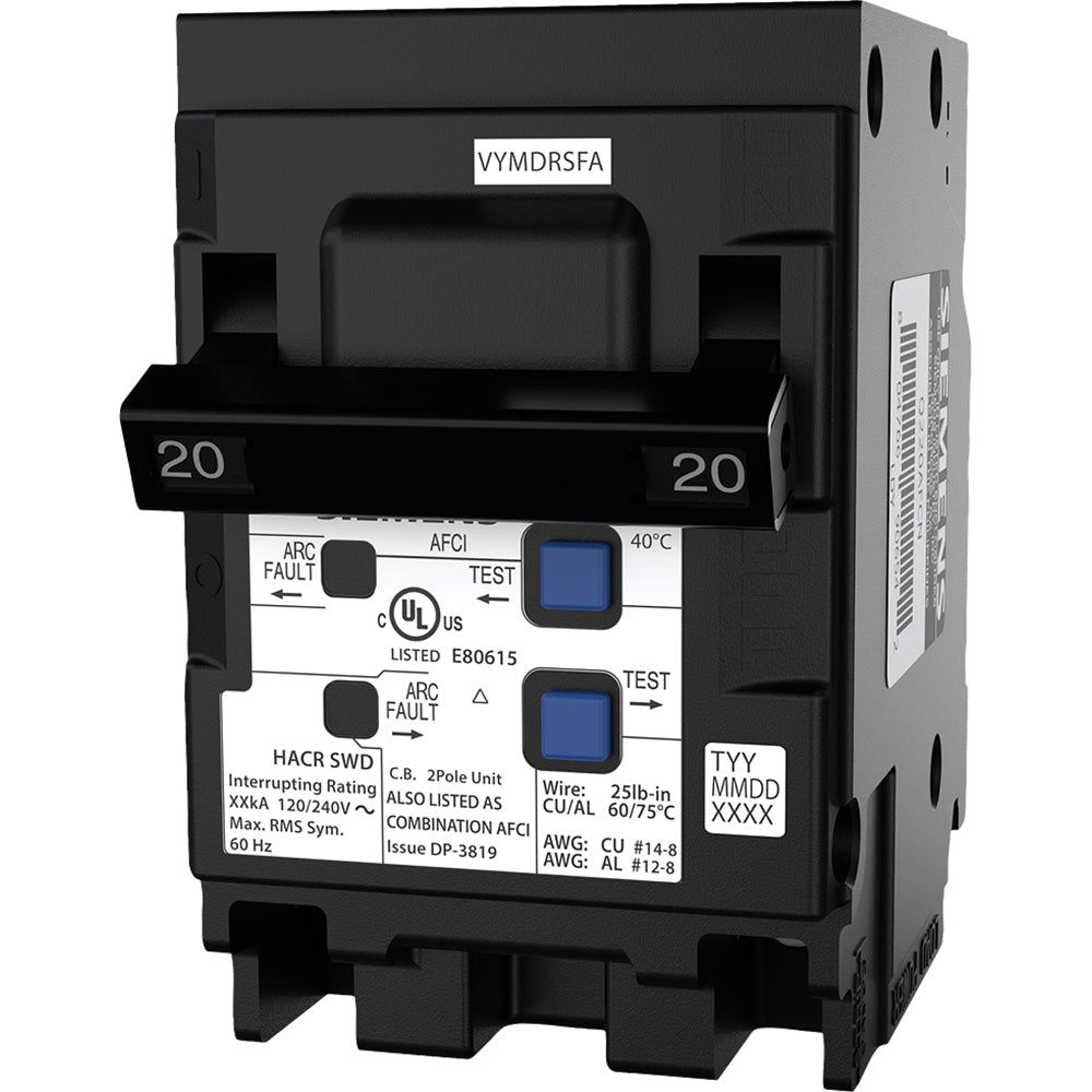 Siemens Q220AFCN - GFCI Breaker 20A 2-Pole 120/240V