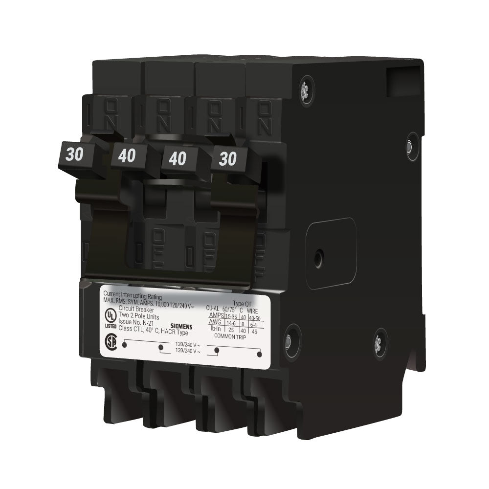 Murray MP230240CT2 - 4-Pole 40A Thermal Magnetic Breaker (10kA AIC)