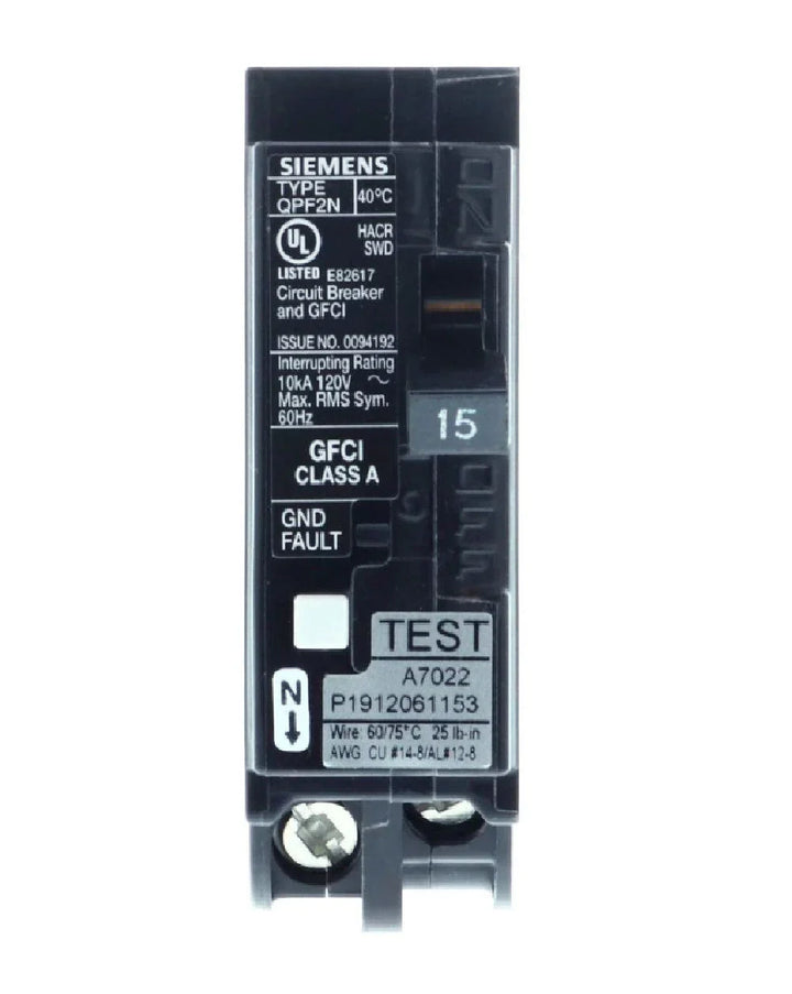 Siemens QF130AN - GFI Breaker 15A 120V 1-Pole