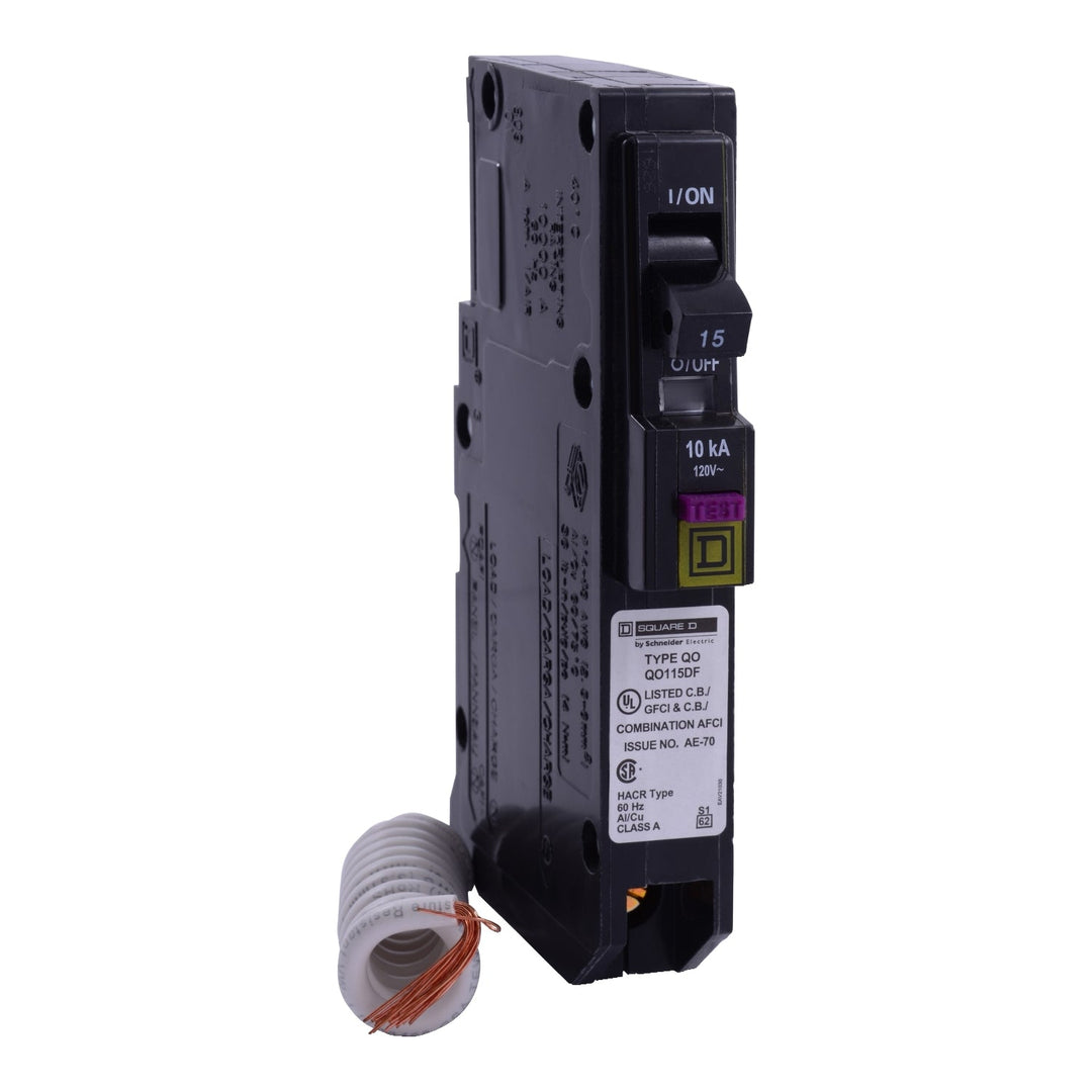 Square D QO115VHDF - Circuit Breaker 15A 120V (Thermal Magnetic)