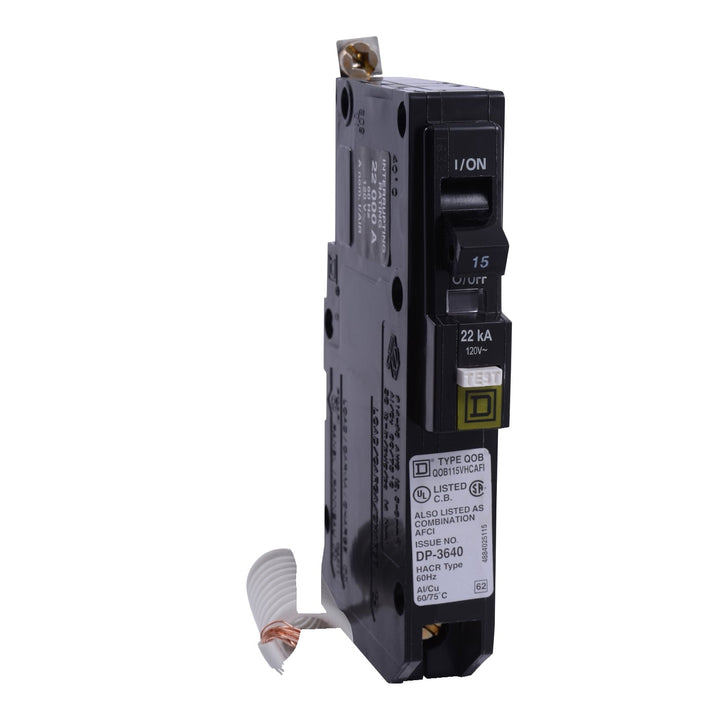 Square D QOB115VHAFI - Molded Case Breaker 15A 120/240VAC