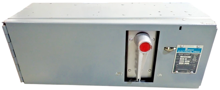 Zinsco QSF1033 - Fusible Safety Switch 240V AC 100A (3-Pole Panel Mount)