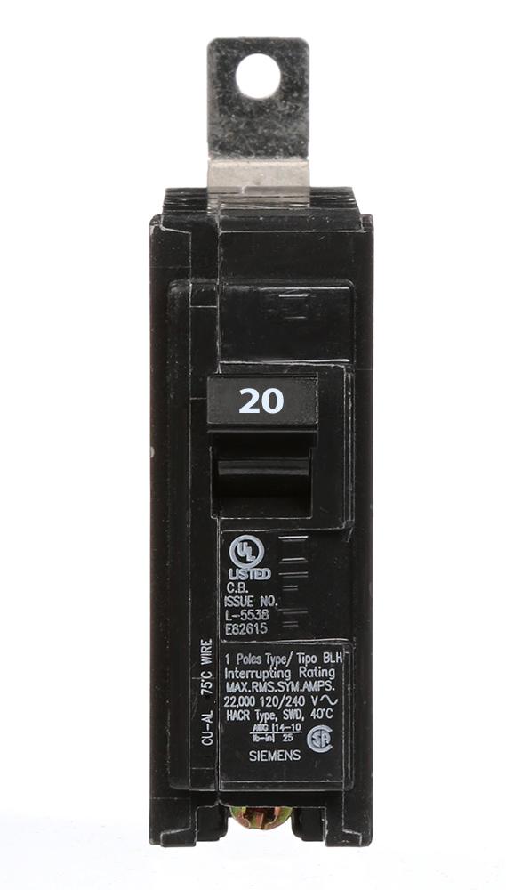 Siemens B120H - Molded Case Circuit Breaker 20A 1-Pole (120V)