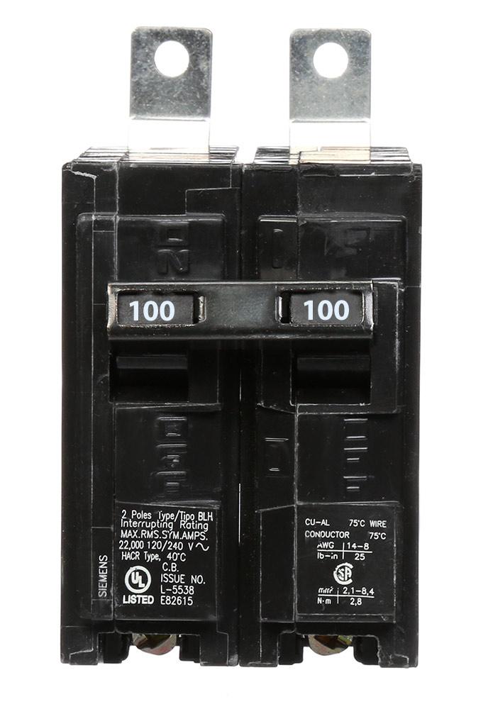 Siemens B2100H - Molded Case Circuit Breaker, 100A 1-Pole