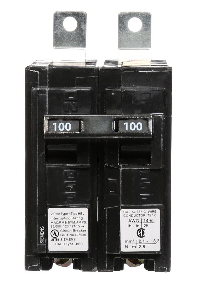 Siemens B2100HH - Molded Case Circuit Breaker, 100A 2-Pole