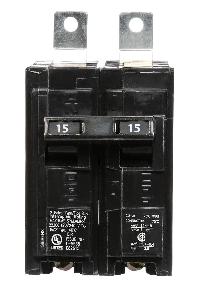 Siemens B215H - Molded Case Circuit Breaker 15A 2-Pole