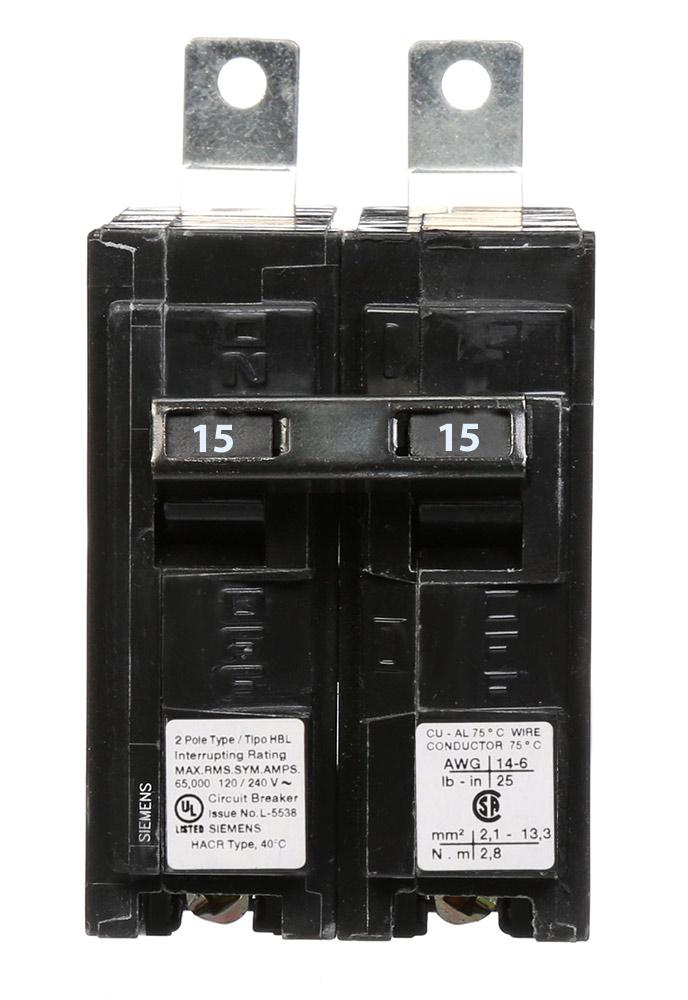 Siemens B215HH - Molded Case Circuit Breaker, 15A 2-Pole