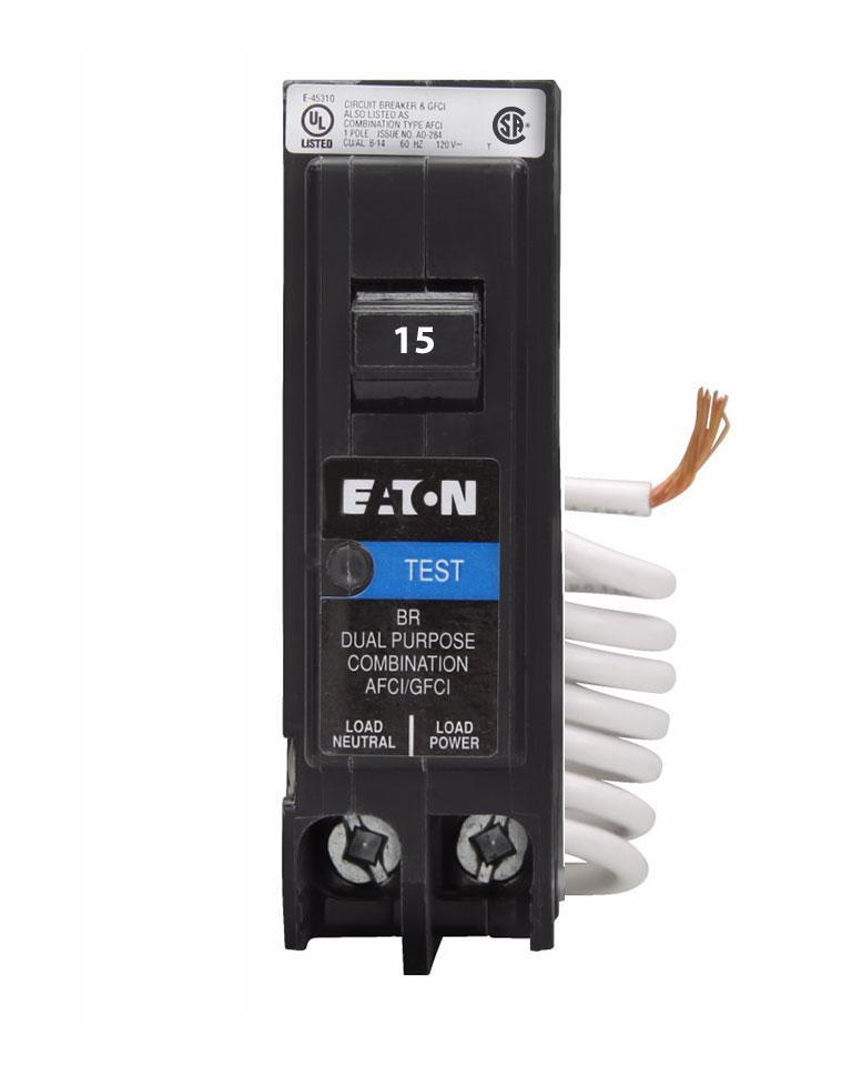 Cutler Hammer BRAFGF115 - 1-Pole Thermal Magnetic Breaker 15A 120V