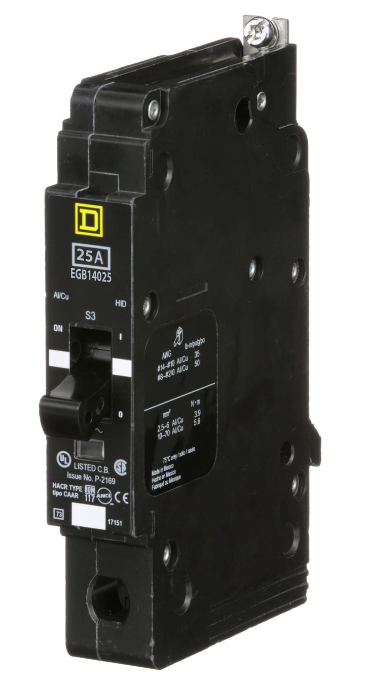 Square D EGB14025 - Molded Case Circuit Breaker 25A 277V (35kA AIC)