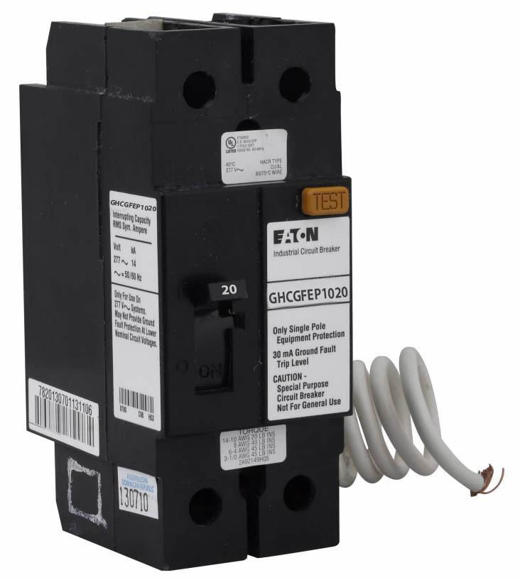 Cutler Hammer GHCGFEP1020 - Molded Case Breaker 20A 277V 1P